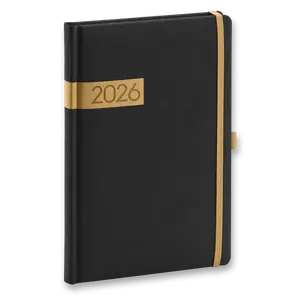 Týdenní diář Presco Twill 2026 - A5, černý
