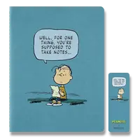 Sešit Moleskine Cahier Peanuts XL, linkovaný, modrý