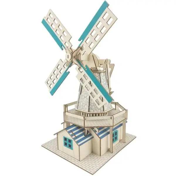 Woodcraft Dřevěné 3D puzzle Holandský větrný mlýn