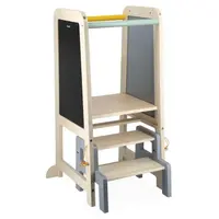 Janod Dřevěná učící věž 3v1 se schůdky a tabulí