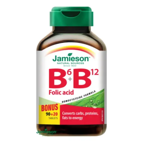 Jamieson Vitamíny B6, B12 a kyselina listová 110 tablet