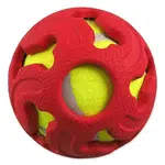 Míč DF gumový s tenisákem červený 7,5cm