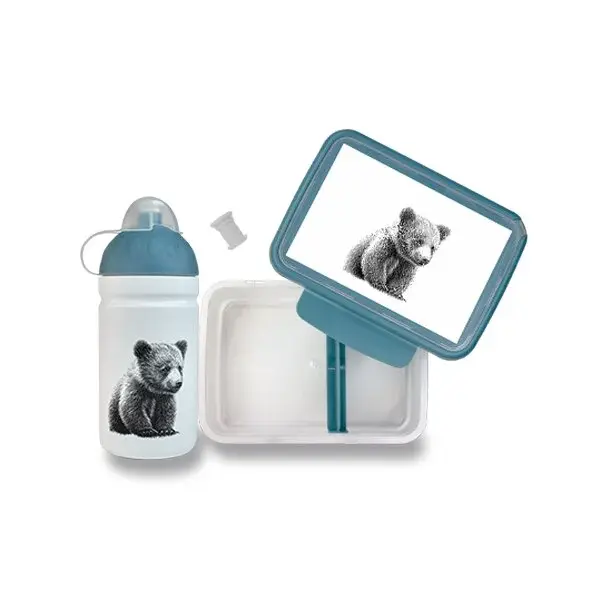 Set Zdravá lahev 0,5 l a Zdravá sváča - Medvěd Kuba