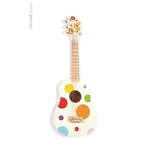 Janod Dřevěný hudební nástroj první kytara pro děti Confetti s reálným zvukem 6 strun