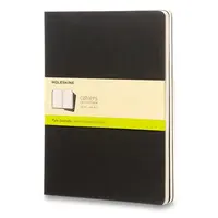 Sešity Moleskine Cahier, XL, čisté, 3 ks - černý