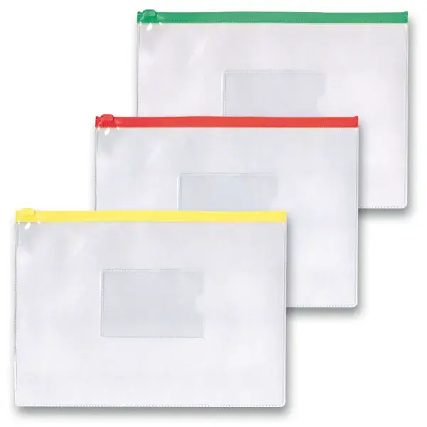 Kapsa FolderMate na zip - A5, transparentní, mix barev