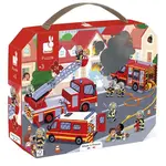 Janod Puzzle v kufříku Hasiči 24 ks