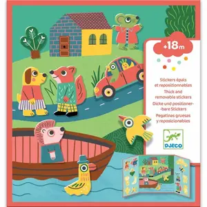 DJECO Thick Removable Stickers Animals samolepky 12m+ 1 ks