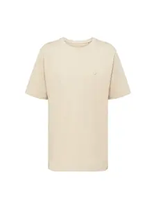 KnowledgeCotton Apparel Tričko 'ALDER'  kamenná