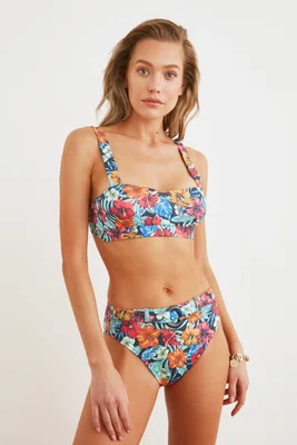 Bikiny spodní díl Trendyol Floral patterned
