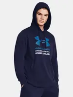 Under Armour Mikina UA Rival Terry Graphic Hood-BLU - Pánské