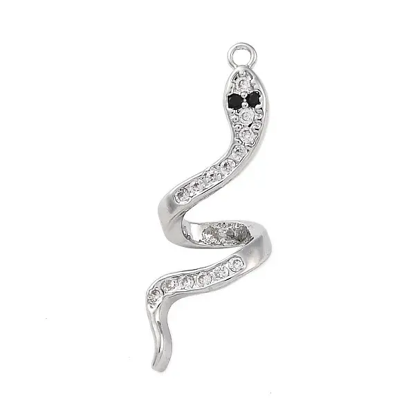 Brass Micro Pave Cubic Zirconia Pendants