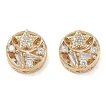 Brass Micro Pave Clear Cubic Zirconia Beads