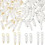 60Pcs 4 Styles Shell Pearl Beaded Pendants
