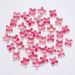 Transparent Spray Painted Glass Beads
