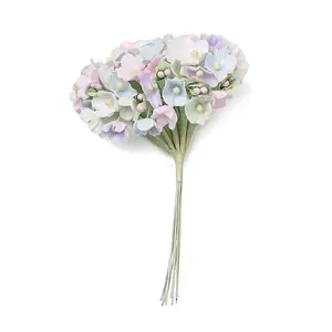 Cloth & Paper & Iron Artificial Mini Flower Bouquet for DIY Crafts