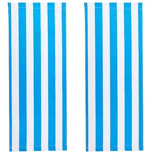 2Pcs Stripe Pattern Canvas Cloth Chair Replacement