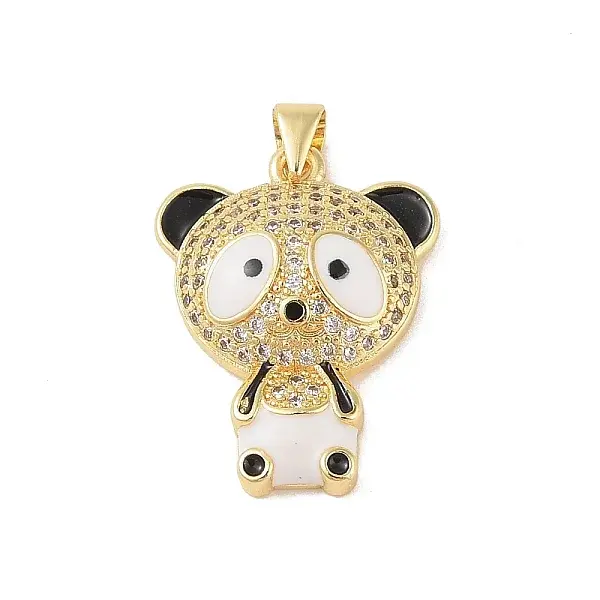 Brass Micro Pave Cubic Zirconia Pendants