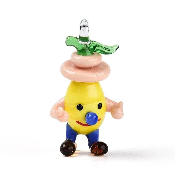 Handmade Lampwork Cartoon Onion Pendants