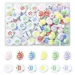 80Pcs 2 Styles Opaque Acrylic Beads