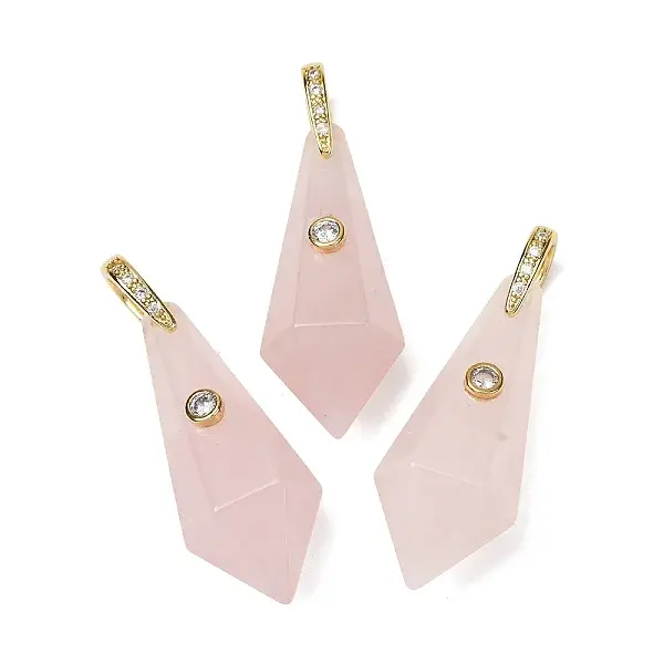 Natural Rose Quartz Pendants