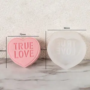 DIY Silicone Heart with Word Soap Molds