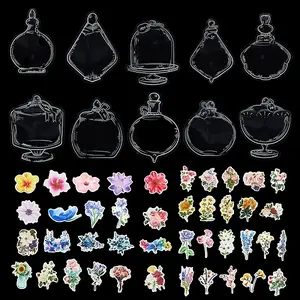 Cartoon Flower Paper Sticker Label Set