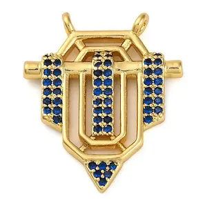 Brass Micro Pave Cubic Zirconia Pendants
