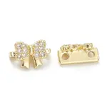 Rack Plating Brass Pave Cubic Zirconia Slide Charms