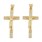Easter Brass Micro Pave Clear Cubic Zirconia Pendants