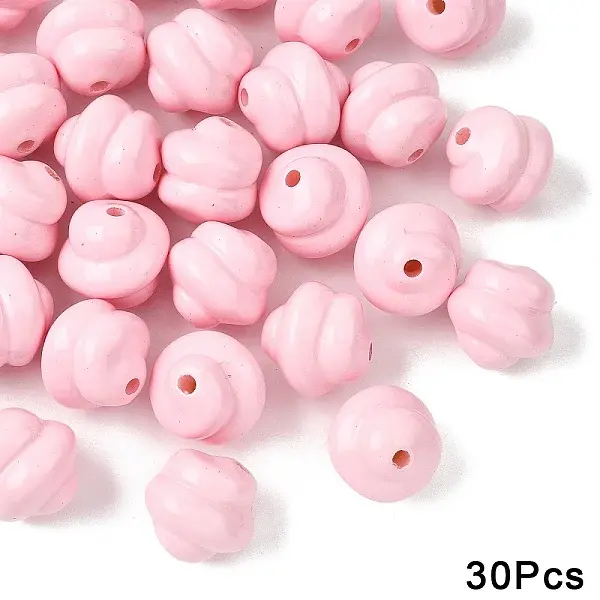 30Pcs Opaque Acrylic Beads