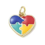 Brass with Enamel Charms