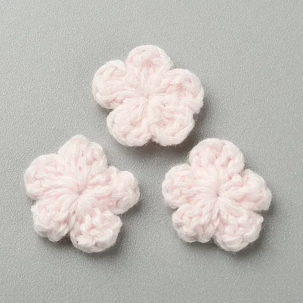 Peach Blossom Handmade Crochet Cotton Ornament Accessories