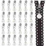30Pcs Zinc Alloy with Round Resin Replacement Zipper Sliders