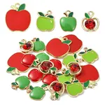 20Pcs 5 Styles Alloy Enamel Pendants