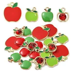 20Pcs 5 Styles Alloy Enamel Pendants