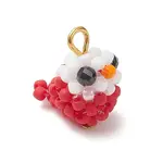 Glass Seed Beaded Bird Charms