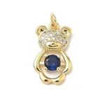 Brass Micro Pave Cubic Zirconia Pendants