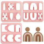 3Pcs 3 Styles Arch Trapezoid ABS Plastic Clay Cutters
