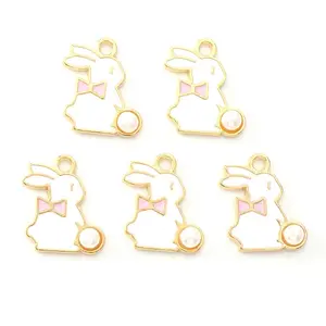 Light Gold Plated Alloy Enamel Pendants
