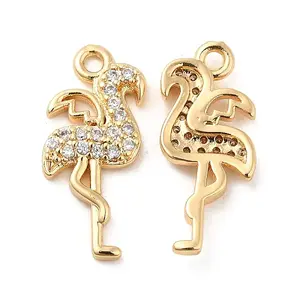 Brass Micro Pave Cubic Zirconia Pendants