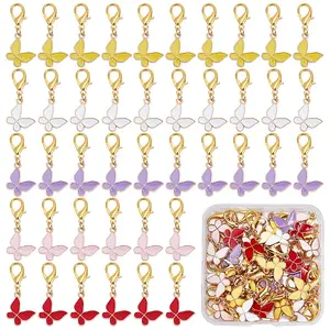 50Pcs Alloy Enamel Pendants Decoration