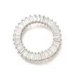 Brass Clear Cubic Zirconia Linking Rings