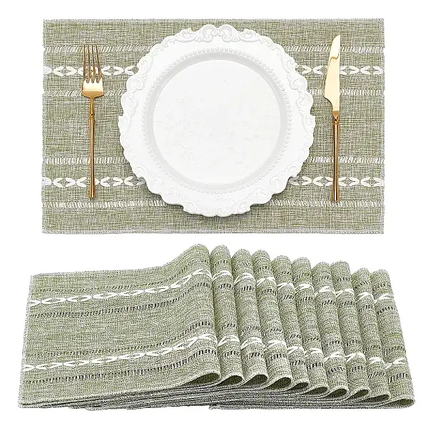 10Pcs Linen Cotton Heat Insulation Coasters