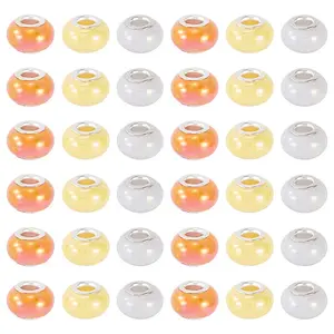 150Pcs Opaque Resin European Beads