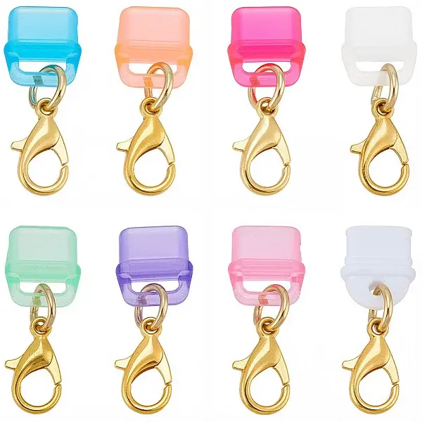 48Pcs 8 Colors PVC Plastic Mobile Dustproof Plugs