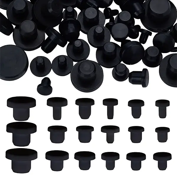 72Pcs 18 Styles Silicone End Caps