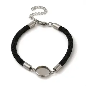 Milan Cord & 304 Stainless Steel Bracelets Making