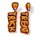 Halloween Handmade Glass Seed Beads Dangle Stud Earrings