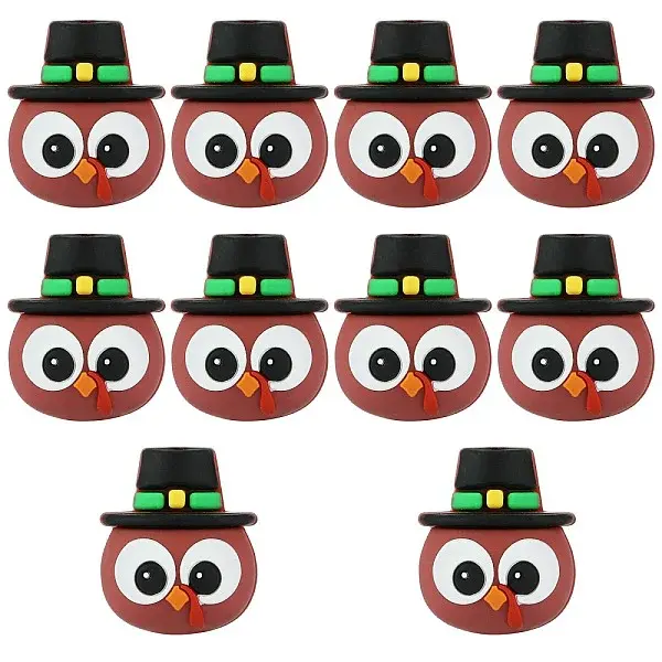 10Pcs Silicone Beads